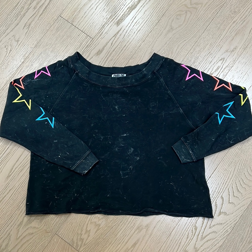 CHRLDR crop boatneck sweatshirt
